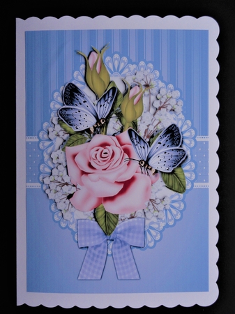 Lovely Flowers And Butterflies Topper - 5 X 7 by Valerie Spowart