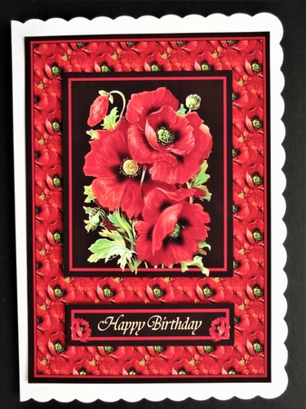 2 Beautiful Poppy Card Fronts 5 X 7 by Valerie Spowart