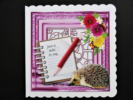 Hedgehog Thank You - Quick Card by Valerie Spowart