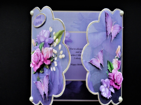 Rose Cluster - Scallop Gatefold Card Mini Kit by Valerie Spowart
