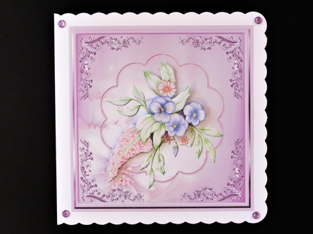 Pansy and hollyhocks by Valerie Spowart