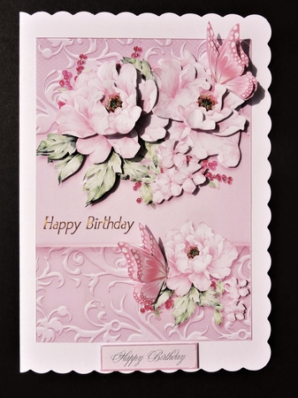 Pretty and Pink 6x8 Floral Card Front Mini Kit.2. by Valerie Spowart