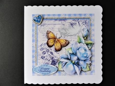 Butterfly and Roses  by Valerie Spowart