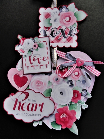 Sealed with a Kiss Valentine Hanging Hearts Trio by Valerie Spowart