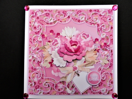 A Special Bouquet Decoupage Card Front by Valerie Spowart