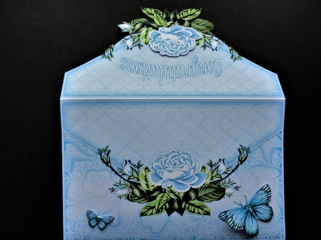 Butterfly Floral Money/Gift/Voucher Pocket/Wallet/Envelope - Congratulations by Valerie Spowart