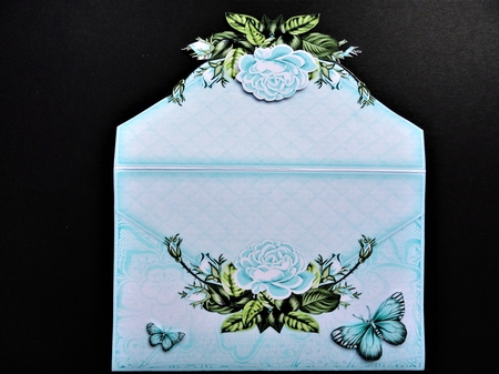 Butterfly Floral Money/Gift/Voucher Pocket/Wallet/Envelope - Mint Green by Valerie Spowart