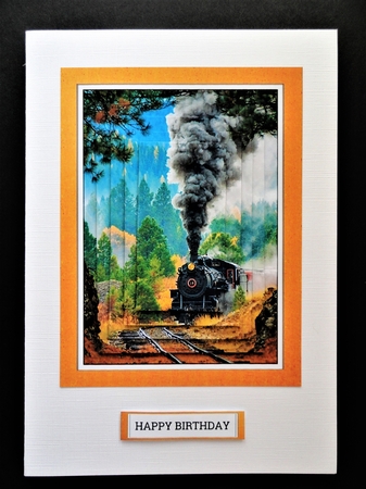 Steam Train Pyramid Card - Birthday/Fathers Day by Valerie Spowart
