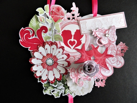 Romantique Hanging Hearts Trio by Valerie Spowart