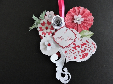 Romantique Hanging Hearts Trio by Valerie Spowart