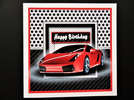 Red & Slick Car Card Topper by Valerie Spowart