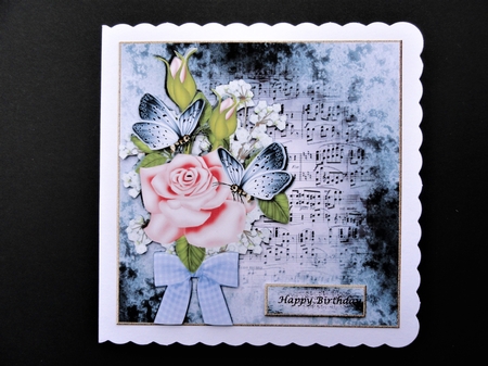 4 Vintage Roses Card Toppers by Valerie Spowart