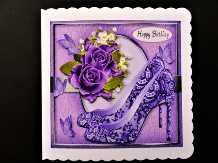 Purple Lace Shoes by Valerie Spowart