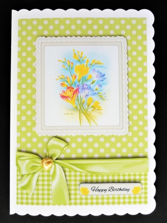 Lovely Watercolor Flowers Birthday/Mothers Day Topper by Valerie Spowart