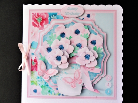 Pot of Flowers - Layered Card Mini Kit by Valerie Spowart
