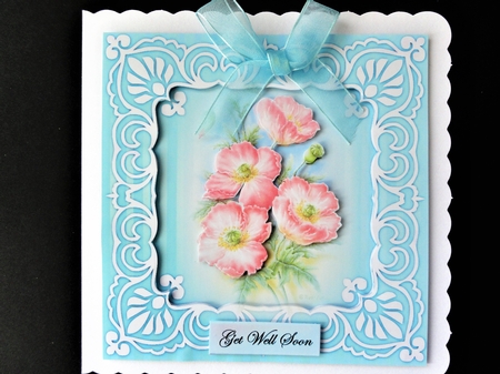 4 beautiful cards with flowers, roses and lilies by Valerie Spowart