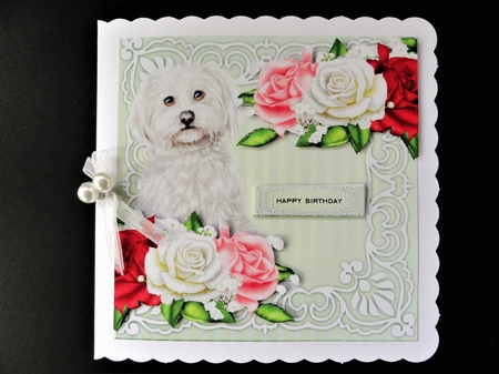 4 beautiful cards with flowers, roses and lilies by Valerie Spowart