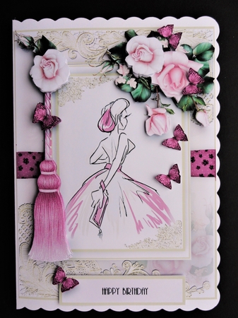 Vintage Fashion 1 Card Front Kit by Valerie Spowart