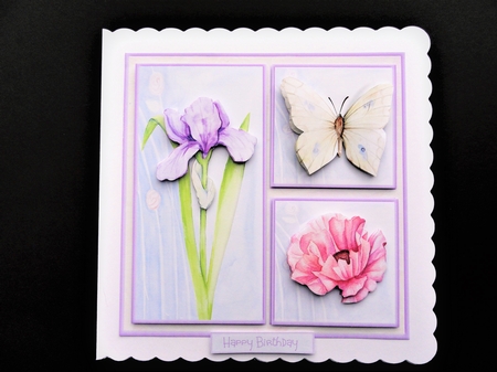 Summer flowers and butterfly by Valerie Spowart