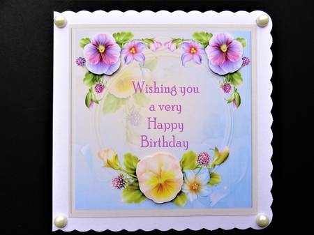 Happy Birthday Floral Topper by Valerie Spowart