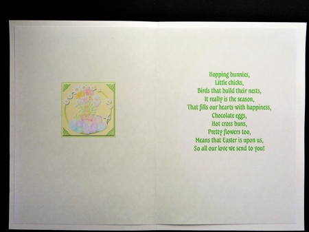 The Easter Flowerpot-Bunny Verse Insert by Valerie Spowart