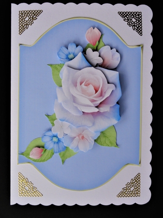 Sorbet Shaped Mat with Gold Edge 5x7 by Valerie Spowart