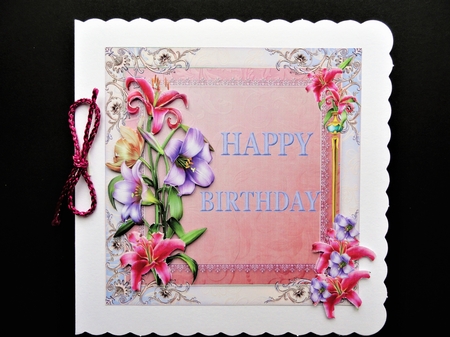 Happy Birthday Lillies Mini Kit by Valerie Spowart