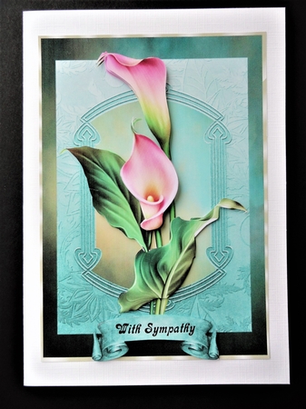 Lilies of Peace Sympathy Topper with Decoupage by Valerie Spowart