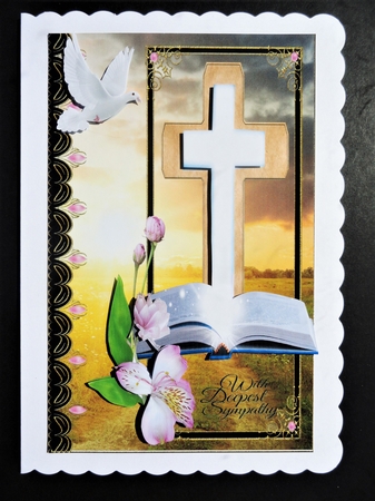 Sympathy Cross and Bible 2 by Valerie Spowart