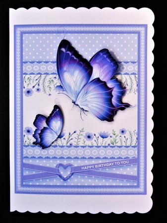 Butterflies are Purple Card Topper by Valerie Spowart