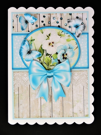 Vintage Card Topper Kit blue 1371 by Valerie Spowart