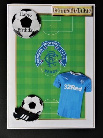 Football card for Glasgow Rangers Fan - various greetings by Valerie Spowart