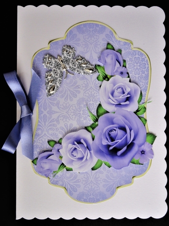 Calm Damask Gold Edged Shapped Topper 1 by Valerie Spowart