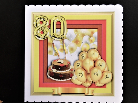 Any Age Balloon Birthday Card B by Valerie Spowart