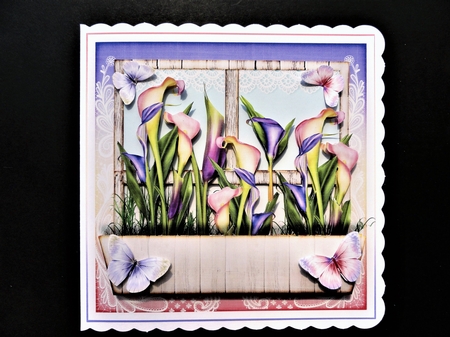 Flower Window Spring Callas Card Kit 1421 by Valerie Spowart
