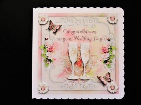 7x7 floral cup   wedding topper  by Valerie Spowart