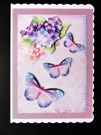 Hydrangeas and Butterflies 5x7 by Valerie Spowart