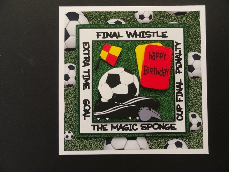 Footballs on Grass by Valerie Spowart