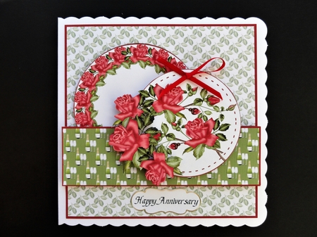 ROMANTIC INTENTIONS FLOWER CIRCLE CARD by Valerie Spowart