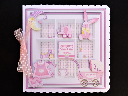BabyGirls Room set to GO Card Topper by Valerie Spowart