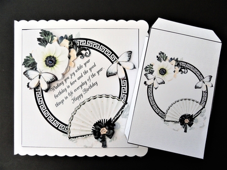 8x8 flowers and butterflies with birthday verse 2 mini kit by Valerie Spowart