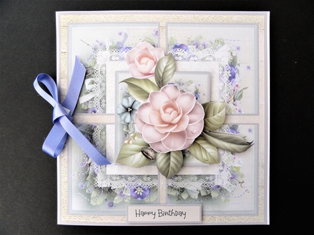 Camelia and lace by Valerie Spowart