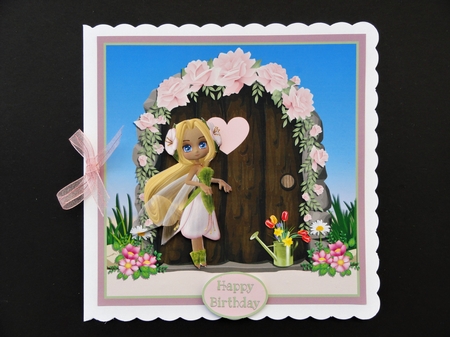 ROSE FAIRY DOOR QUICK CARD SHEET by Valerie Spowart