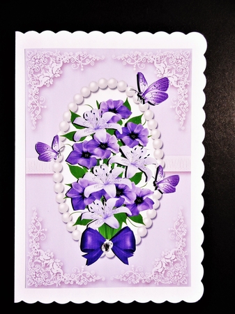 Beautiful Lillies And Butterflies by Valerie Spowart