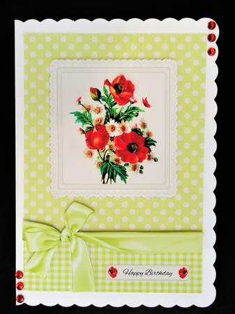 Lovely Vintage Poppies 5 X 7  by Valerie Spowart