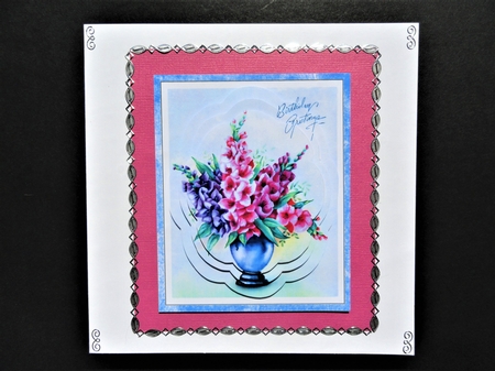 Vintage Floral Stacker - A4 - Birthday Greetings by Valerie Spowart