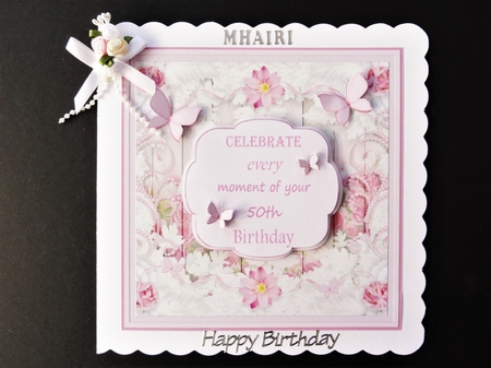 Celebrate 50th Birthday Topper by Valerie Spowart