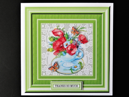 Lovely Watercolor Poppies On A Lace Background by Valerie Spowart