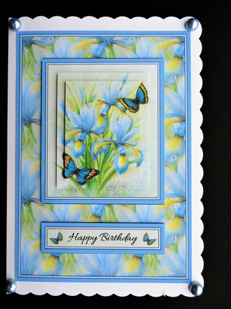 Lovely Watercolor Flowers Birthday Pyramid  by Valerie Spowart