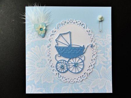 Macaroon Large Lace Border Background by Valerie Spowart